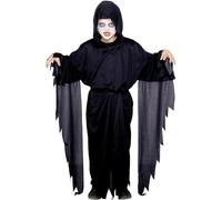 Smiffys Costume fantôme faucheuse, Noir, avec robe à capucheet ceinture Halloween, Carnaval
