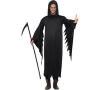 Smiffys Costume Faucheuse, Noir, avec robeet cape Halloween