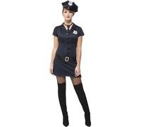 Smiffys Costume Fever de Flic, avec robe, cravate, casquette et ceinture Halloween