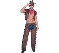 Smiffys Costume Fever de rodéo man cowboy, avec gilet, jambières et écharpe