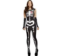 Smiffys Costume Fever de squelette, avec robe et gants, phosphorescent