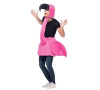 Smiffys Costume flamand rose, Rose, Pièce en mousse avec cou et capuche Halloween