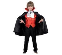 Smiffys Costume garçon Dracula, avec cape, ceinture smoking, foulardet gilet Halloween