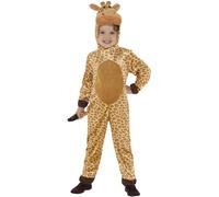 Smiffys Costume girafe, brun, avec combinaison à capuche et queue Halloween