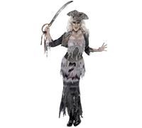 Smiffys Costume goule féminin bateau fantôme, avec haut, jupe, veste & chapeau