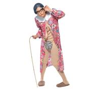 Smiffys Costume grand-mère descente d'organes, avec robe de chambre et combinaison Halloween