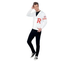 Smiffys Costume Grease Rydell Prep, Blanc, avec chandail Halloween