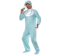 Smiffys Costume grenouillère bébé garçon, bleu, avec bonnet et bavoir Halloween