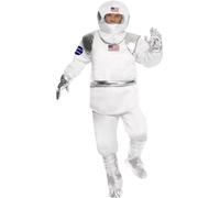 Smiffys Costume homme de l'espace, avec haut, pantalon, casque, gants et surchausses Halloween, Carnaval