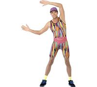 Smiffy's Costume instructeur d'aérobique multicolore – combinaison, chapeau, banane – Halloween