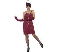Robe Flapper Années 1920 Femme Rouge Charleston Gatsby Costume Chic