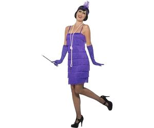 Smiffy's Costume Jeune Fille Délurée Années 20 Violet Robe Courte