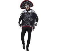 Smiffys - Costume Jour des Morts - Hommes/Dames unie SM2419 (Taille unique) (Noir/Blanc)