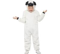 Smiffys Costume mouton, Blanc et noir, avec combinaison-pantalon à capuche