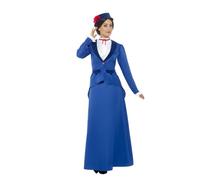 Smiffy's Déguisement Nounou Victorienne Femme Small Bleu