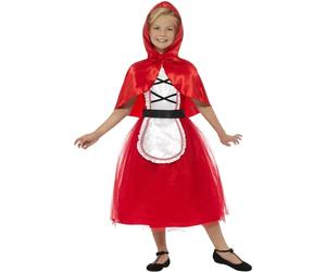 Smiffys Costume Petit chaperon rouge Deluxe, rouge, avec robe et capuche Halloween