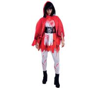 Smiffys costume Petit Chaperon rouge zombie, déguisement d'Halloween pour adultes