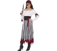 Smiffys Costume de pirate rayé pour femme - M