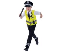 Smiffys Costume policier, avec haut, pantalon, casquette et ensemble radio Halloween, Carnaval