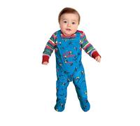 Smiffys Costume pour bébé Chucky, Bleu, avec imprimé tout en un