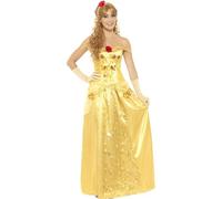 Smiffy's Déguisement Princesse dorée – robe longue, gants et bandeau – Taille XL