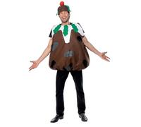 Smiffys Costume pudding de Noël, Brun, avec tunique et bonnet Halloween