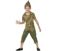 Smiffys Costume Robin des bois, Vert, avec chapeau, haut et pantalon Halloween, Carnaval