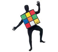 Smiffys Costume Rubik's Cube Unisex, Multicolore, avec cube Halloween, Carnaval