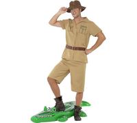 Smiffys Costume Safari pour Homme, avec Chemise, Short, Ceinture et Chapeau Halloween