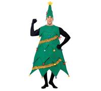 Smiffys Costume sapin de Noël, Vert, avec tunique et chapeau, Deluxe Halloween
