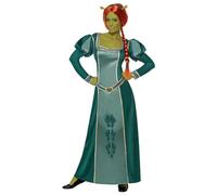 Smiffys Costume Shrek Fiona, Vert, avec robe, perruque et bandeau Halloween