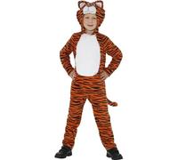 Smiffys Costume tigre, orange et noir, avec combinaison à capuche et queue Halloween