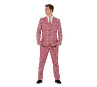 Smiffy's Costume Union Jack, veste, pantalon et cravate, Taille L Multicolore