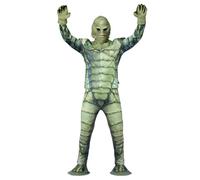 Smiffys Costume universel de créature de monstres du lagon noir, tenue sous licence officielle pour adultes avec masque en latex et gants pour un look de créature complet, parfait pour Halloween et
