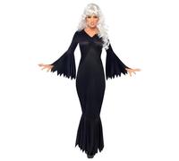 Smiffy's Costume Vamp de Minuit Noir avec robe Halloween