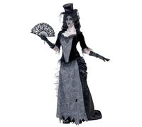 Smiffys Costume veuve noire ville fantôme, Gris, avec haut, jupe & chapeau Halloween