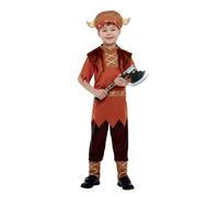 Smiffys Costume viking, brun, avec haut, pantalon et chapeau Halloween, Carnaval
