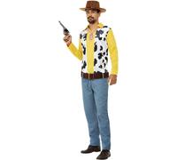 Smiffys - Costume "Western" - Hommes SM2874 (L) (Jaune/Blanc/Noir/Bleu)