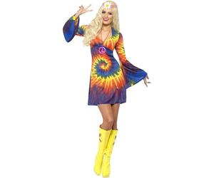 Smiffys Costume yéyé coloré des années 60, avec robe