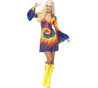 Smiffy's Costume yéyé coloré des années 60 avec robe – Halloween