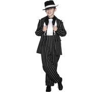 Smiffy's Déguisement Gangster Sd 130 avec veste, pantalon et brassards Noir