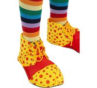 Smiffys Couvre-chaussures de clown, rouge et jaune Halloween