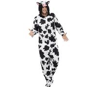 Smiffys Cow Costume, Black & White (Size L)