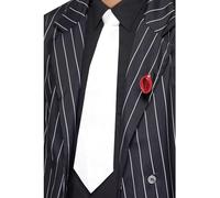 Smiffys Cravate de gangster blanche avec élastique Halloween, Carnaval