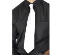 Smiffys Cravate de gangster blanche Deluxe, Blanc