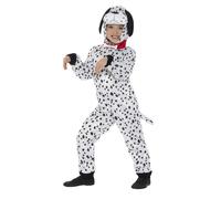 Smiffys Costume dalmatien, noir et blanc, avec combinaison à capuche et queue Halloween
