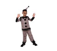Smiffys Dark Vintage Clown Costume, Boys Top, Trousers & Hat, Halloween Child Fa