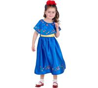 Smiffys Déguisement artiste Frida, pour enfants, avec robe et serre-tête
