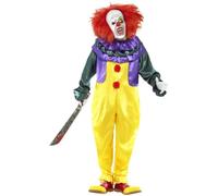 SMIFFY'S Déguisement Clown monstrueux enfant jaune - combinaison et masque, dès 3 ans M