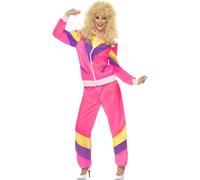 Smiffys Déguisement Costume Complet Survêtement 80s Rose Disco